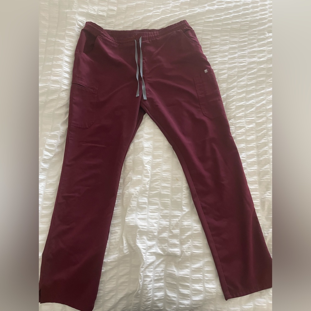 FIGS Burgundy XL Tall Straight Leg Scrub Pant